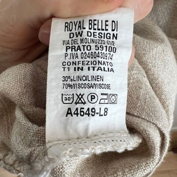 Vintage Royal Belle Womens One Size Beige  Western Cottage Button Down Shirt Top - Picture 10 of 11